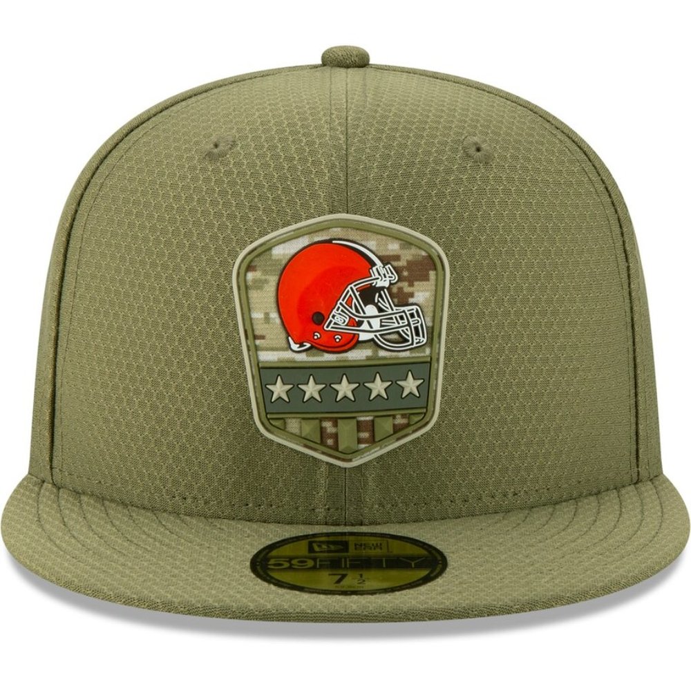 Rare 2019 Cleveland Browns New Era Salute To Service 9Fifty Snapback Hat Cap NFL